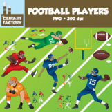 Clip Art: Football Players Pack - Assorted Football Themed