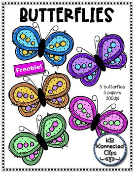Preview of Clip Art Freebie! Butterflies