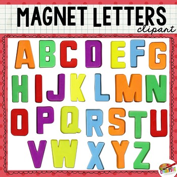 Magnet Letter Clip Art (Uppercase Alphabet) by Keeping Life Creative