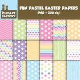 Clip Art: Fun Pastel Easter backgrounds - 18 Digital Papers