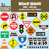 Clip Art: Fun Road Signs - Traffic Signs - 51 total images