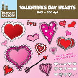 Clip Art: Fun Valentine's Day Hearts - Hand Drawn Valentines