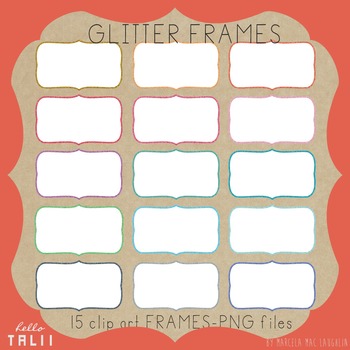 Glitter Frames by Hello Talii | Teachers Pay Teachers