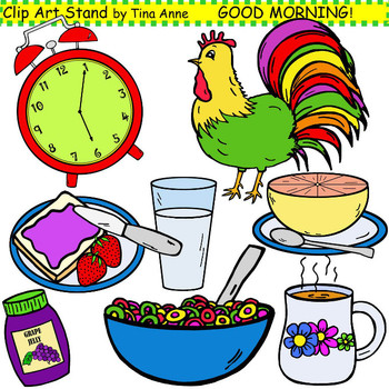 Preview of Clip Art Good Morning in color