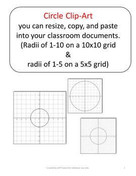 Preview of Clip Art Graphs of Circles for Cutting, Pasting, and Resizing into Documents