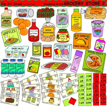 Clip Art Grocery Store 2 by Clip Art Stand by Tina Anne | TpT
