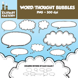Clip Art: Hand Drawn Word/Thought Bubbles-18 Total bubbles
