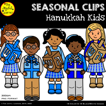 Preview of Clip Art: Hanukkah Kids