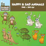 Clip Art: Happy and Sad Animals - Misc