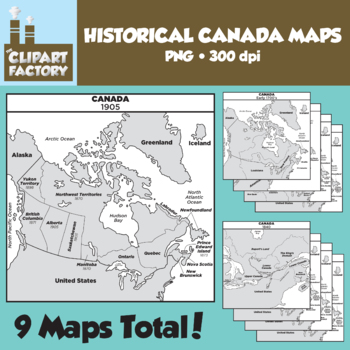 Preview of Clip Art: Historical Canada Maps
