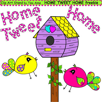 Preview of Clip Art Home Tweet Home Freebie
