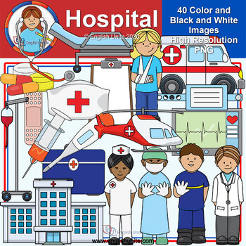Preview of Clip Art - Hospital Community Workers