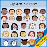 Clip Art:  Kid Faces