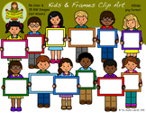 Clip Art: Kids & Frames (56 color & 35 BW Images)