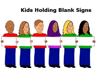 Clip Art Kids Holding Signs Name s By Mayhem In The Middle Tpt