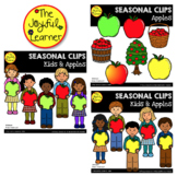 Clip Art: Apples + Kids with Apples BUNDLE