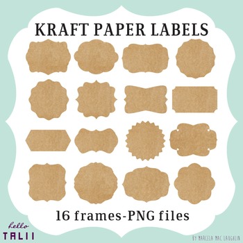 Preview of KRAFT PAPER LABELS Clip Art