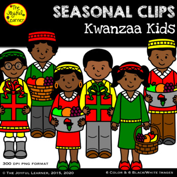Preview of Clip Art: Kwanzaa Kids