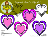 Clip Art: Layered Hearts (freebie)
