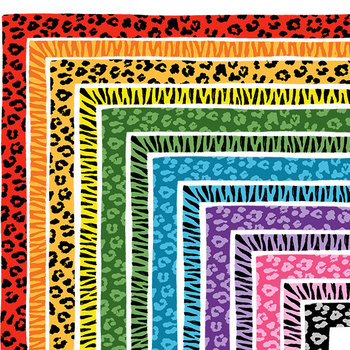 Preview of Leopard and Zebra Border Clipart - Safari Theme Animal Print Clip Art Frames