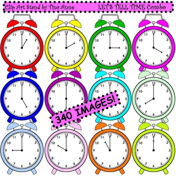 Preview of Clip Art Let’s Tell Time Combo