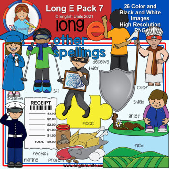 Clip Art Long E Pack 7 Other Spellings By English Unite Clip Art