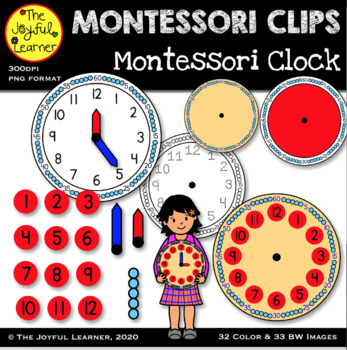 Preview of Clip Art: Montessori Clock