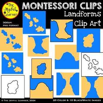 Preview of Clip Art: Montessori Landforms