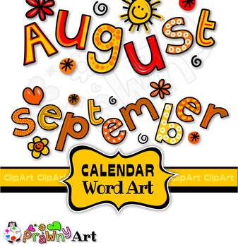 Preview of Clip Art Months of the Year Calendar Text Titles