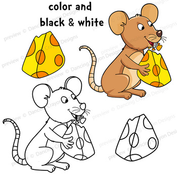 mouse eating cheese clipart