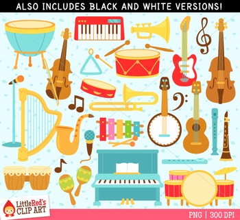 Preview of Musical Instruments Clip Art