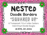 Clip Art: Nested Doodle Borders/Frames "Squared Up" (Perso