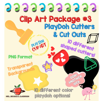 Preview of Clip Art Package #3: PlayDoh Cutters & Cut Outs
