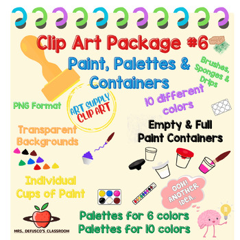 Preview of Clip Art Package #6: Paint, Palettes & Containers