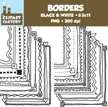 Preview of Clip Art: Page Borders - 20 Fun decorative borders