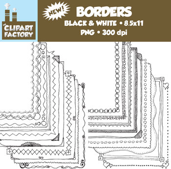 Preview of Clip Art: Page Borders - 20 NEW Fun decorative borders