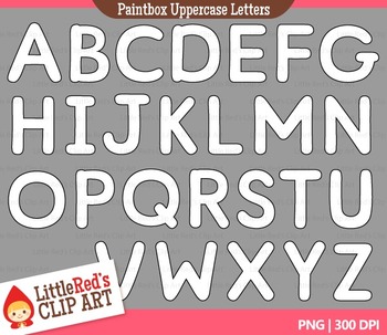Colorful Uppercase Letters with Punctuation Clipart by LittleRed
