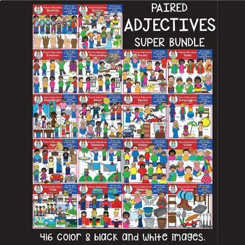 Preview of Clip Art - Paired Adjectives Bundle