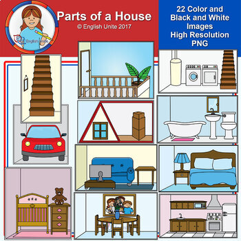 Preview of Clip Art - Parts of a House