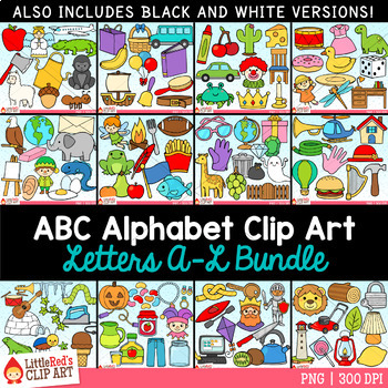 Preview of Alphabet Clip Art Bundle ~ Letters A - L