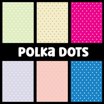 8 Designs 300 DPI Black and Red Polka Dot Patterns Polka Dot Digital Pattern Digital Download Seamless Digital Paper