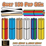 Clip Art Pop Sticks - 150 +