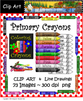 Crayon Clipart  Rainbow Crayons by Barefoot and Bilingual Clipart and More