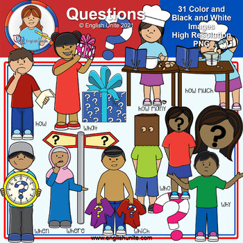 Preview of Clip Art - Question Words
