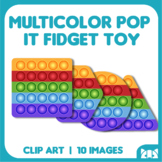 Clip Art: Rainbow POP IT Fidget Toy - 5 Rows 