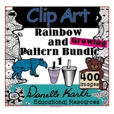 Clip Art - Rainbow and Pattern Bundle 1 with Easy Commercial TOU!