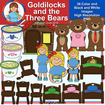 Preview of Clip Art - Goldilocks and the Three Bears Fairy Tale