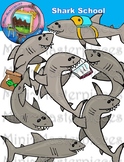 Clip Art: Sharks at School
