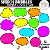 Clip Art: Speech Bubbles (Bright Colors Set)