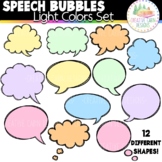 Clip Art: Speech Bubbles (Light Colors Set)